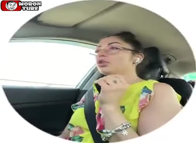 Video :Karma takes care of her as she records herself and talks on the phone while driving